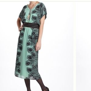 Anthropologie Corey Lynn Calter Plumes Kimono MIDI dress in size Small